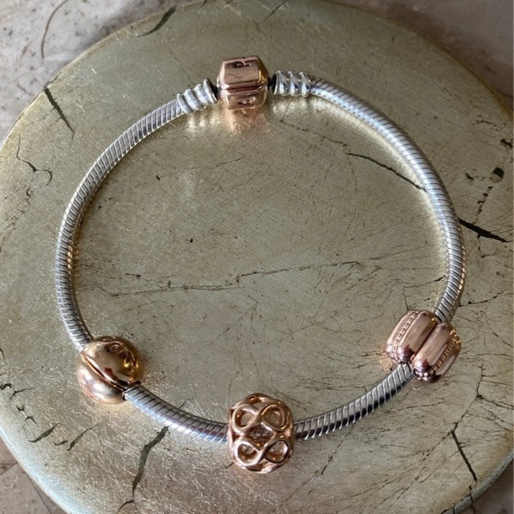 Sold! Pandora rose gold clasp bracelet
